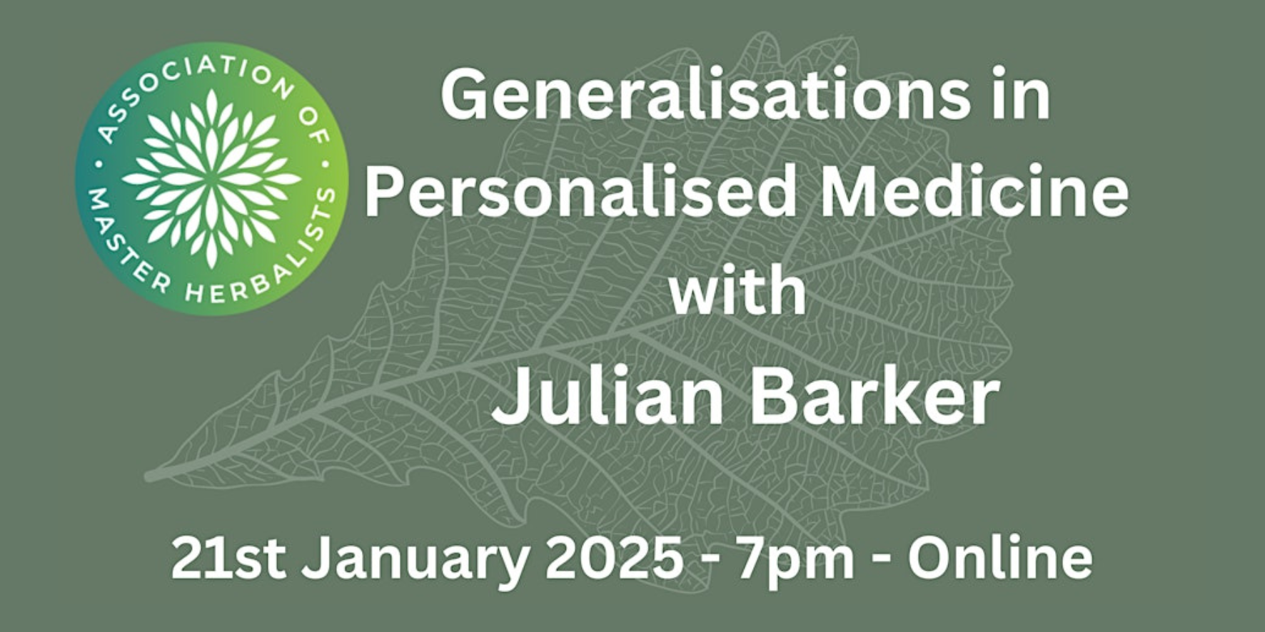 Generalisations in Personalised Medicine with Julian Barker